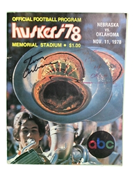 T.O. Autographed 1978 NU vs. OU Game Program Nebraska Cornhuskers, 1978 NU vs. OSU Game Program